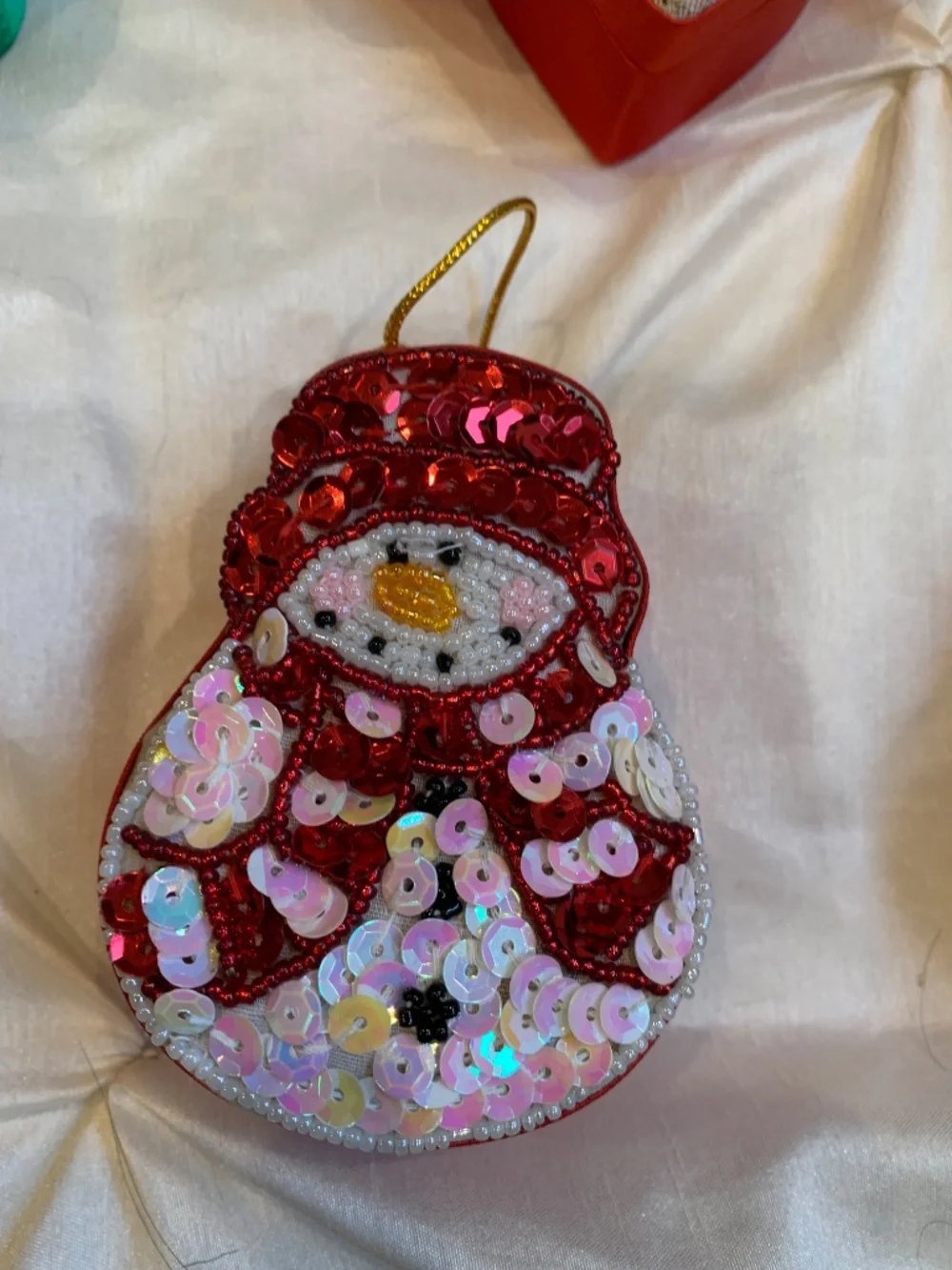 New Set 12 Christmas 2006 Sequin Ornament Boxes
